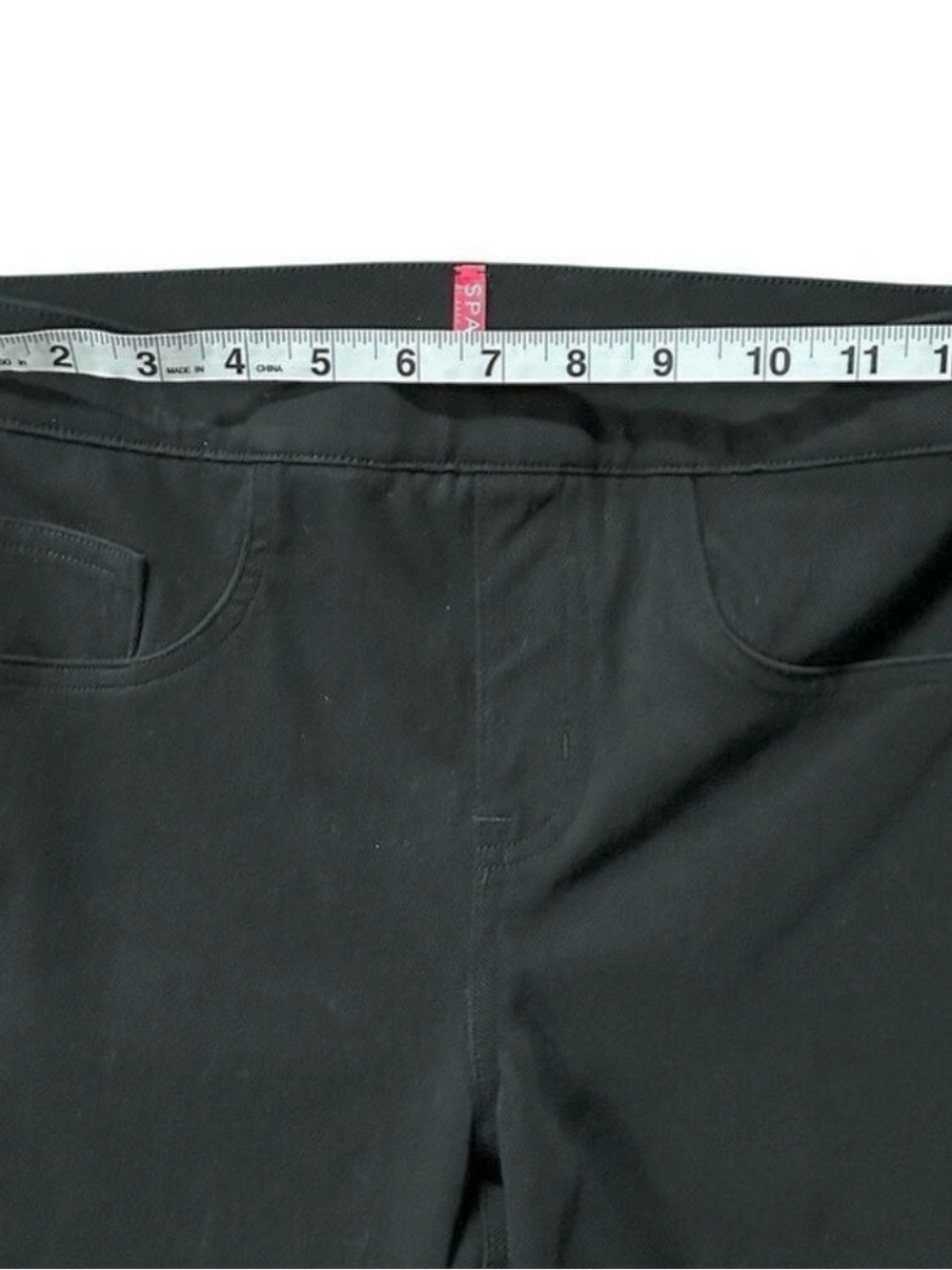 SPANX Jean-ish Black Ankle Mid-Rise Cotton Stretch Leggings Sz Small - Picture 6 of 11